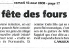 Corse Matin du 16 août 2008