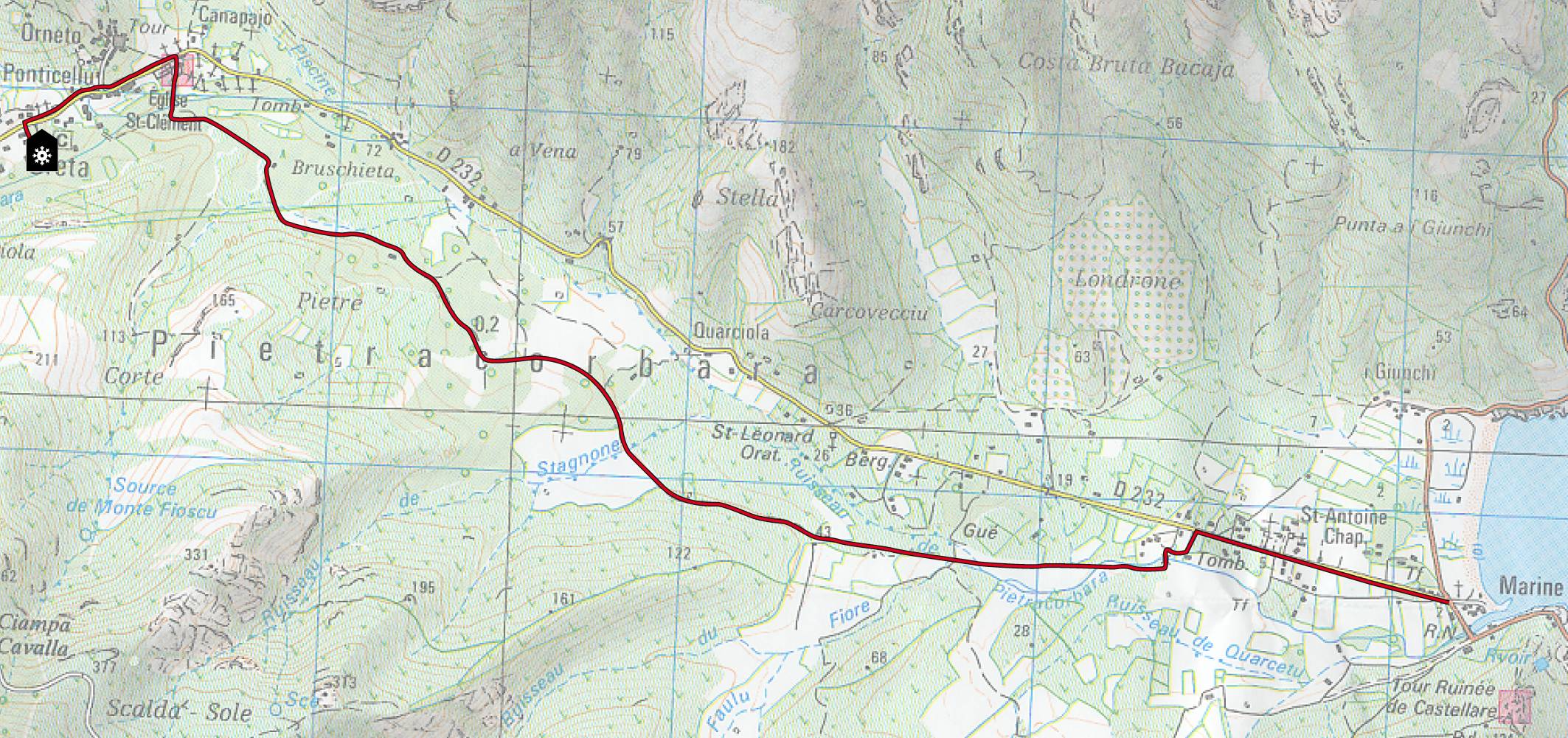 Chemin de la plage aux hameaux