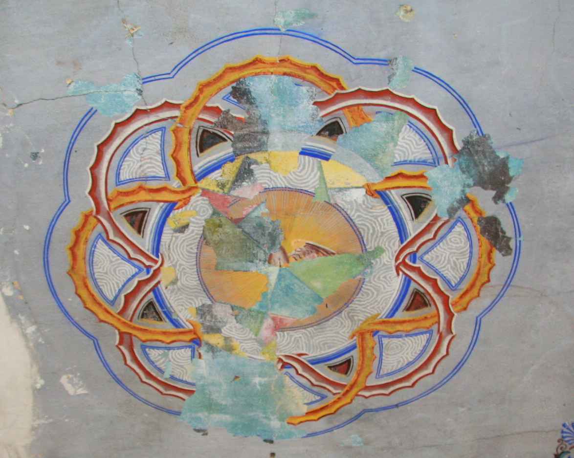 Dessin au plafond de Saint-Pancrace. Août 2010. Photo D.A.